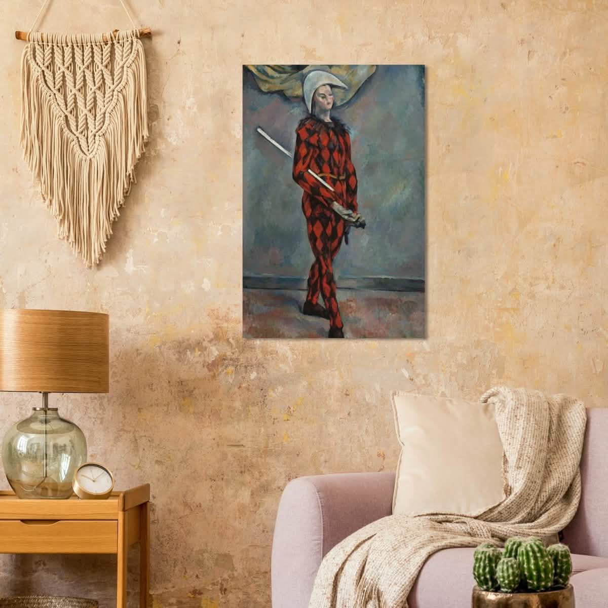 Harlequin by Paul Cézanne Vintage Wall Art - Wood Prints - 60x90 cm / 24x36″ - 10 mm