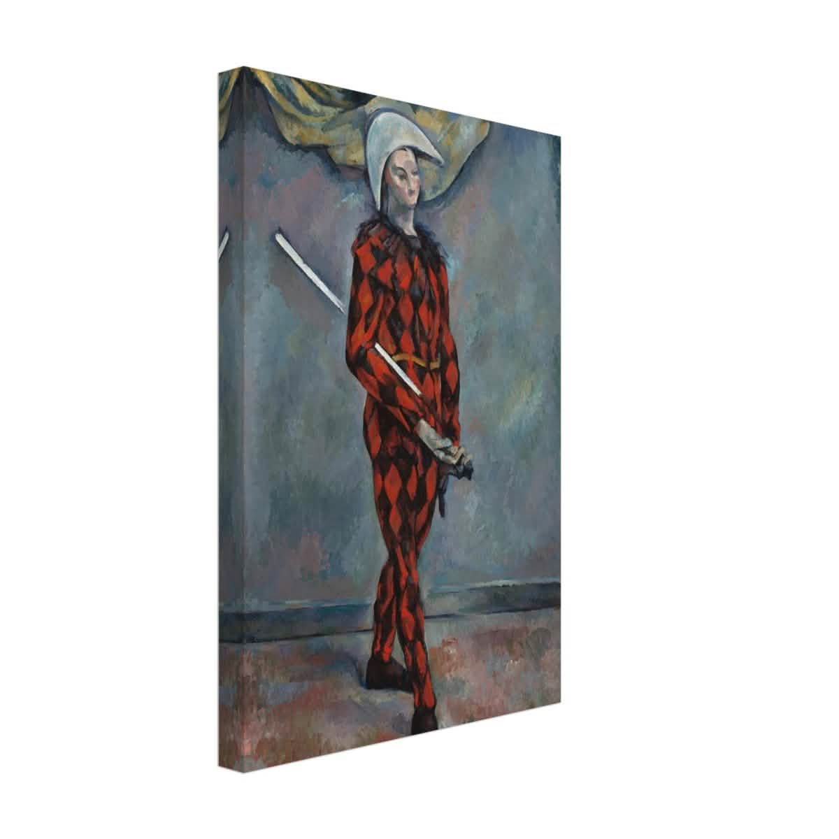 Harlequin by Paul Cézanne Vintage Wall Art - Canvas - 30x45 cm / 12x18″ - Thick