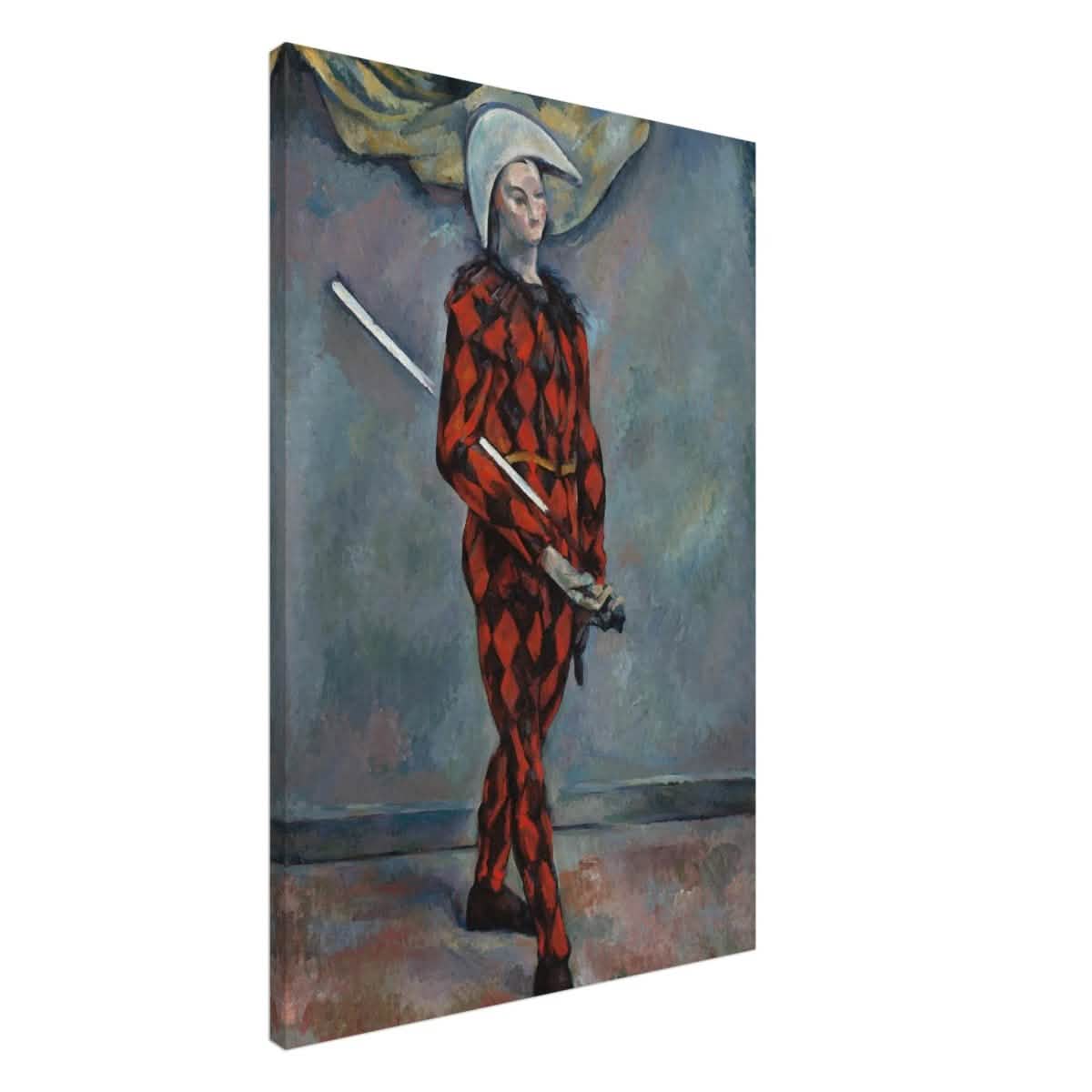 Harlequin by Paul Cézanne Vintage Wall Art - Canvas - 60x90 cm / 24x36″ - Slim