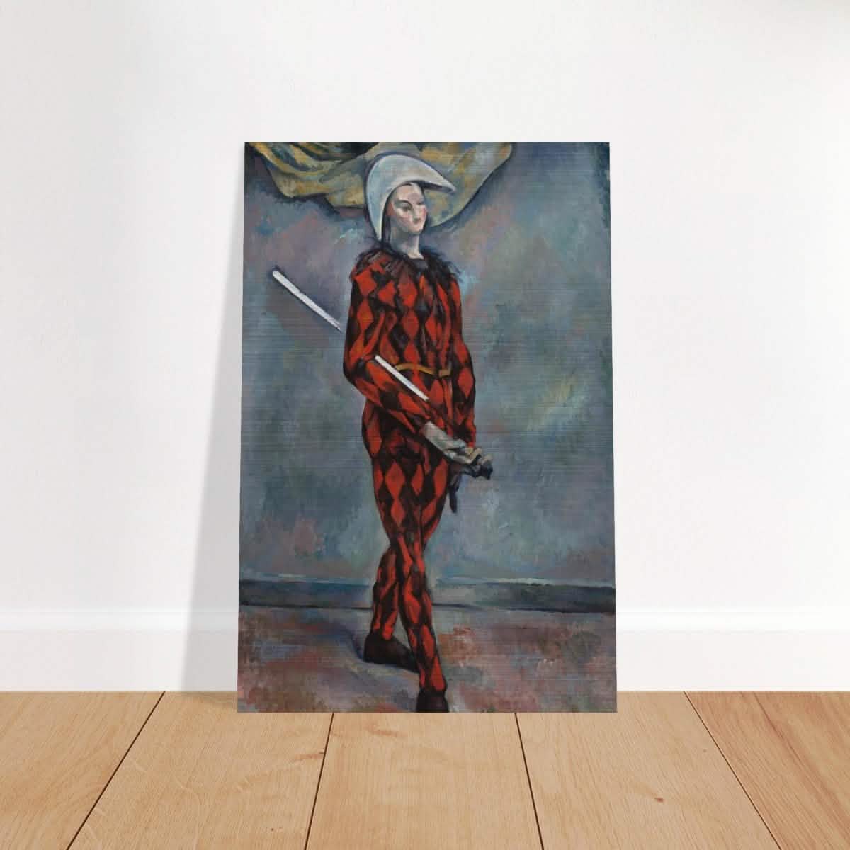 Harlequin by Paul Cézanne Vintage Wall Art - Brushed Aluminum Print - 40x60 cm / 16x24″ -