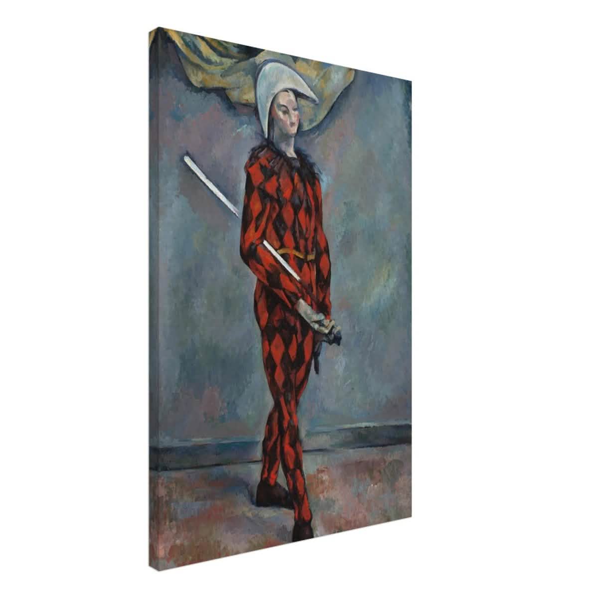 Harlequin by Paul Cézanne Vintage Wall Art - Canvas - 50x75 cm / 20x30″ - Slim
