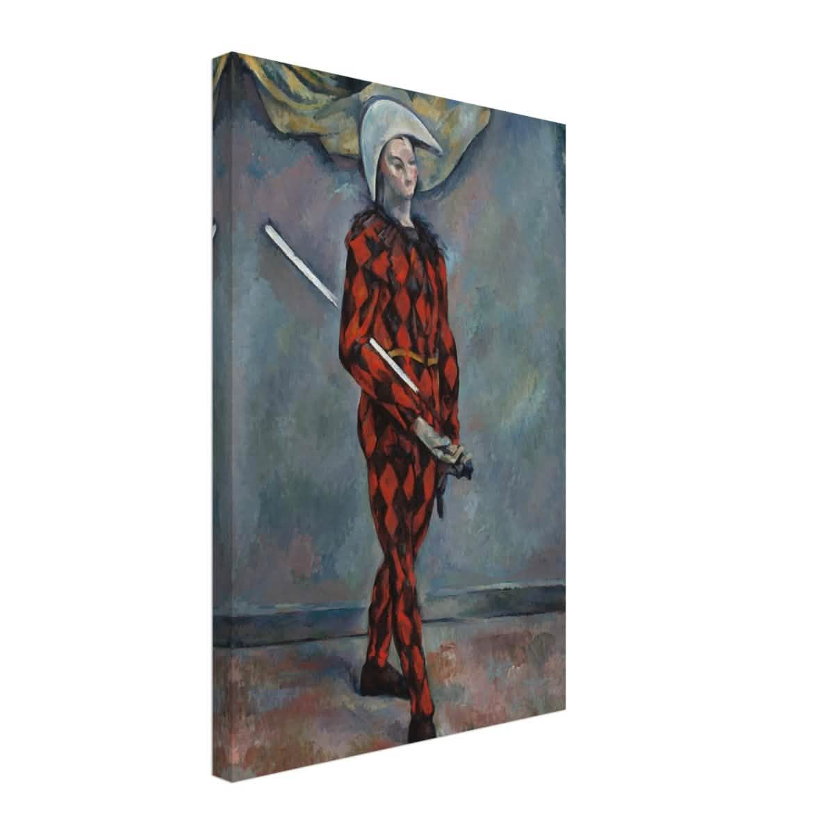 Harlequin by Paul Cézanne Vintage Wall Art - Canvas - 40x60 cm / 16x24″ - Thick