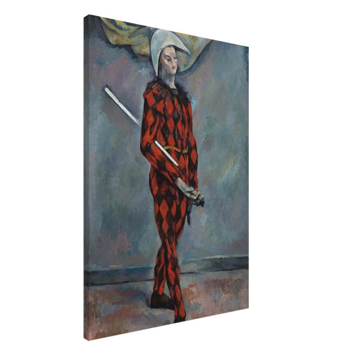 Harlequin by Paul Cézanne Vintage Wall Art - Canvas - 70x100 cm / 28x40″ - Thick