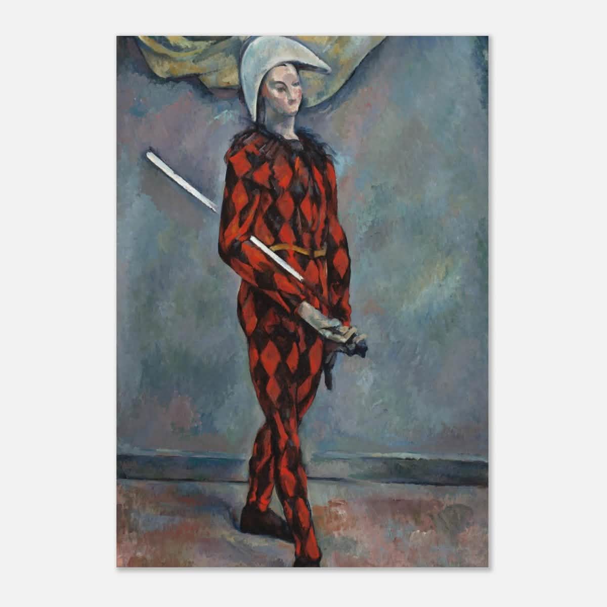 Harlequin by Paul Cézanne Vintage Wall Art - Aluminum Print - 70x100 cm / 28x40″ -