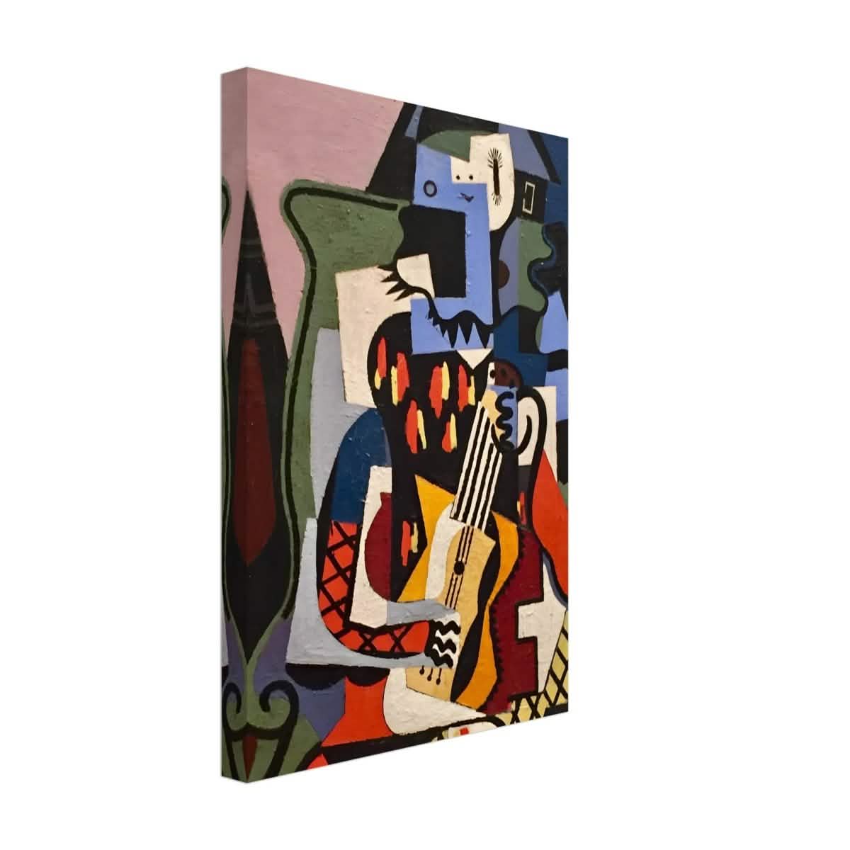 Harlequin Musician by Pablo Picasso - Canvas - 30x45 cm / 12x18″ - Thick