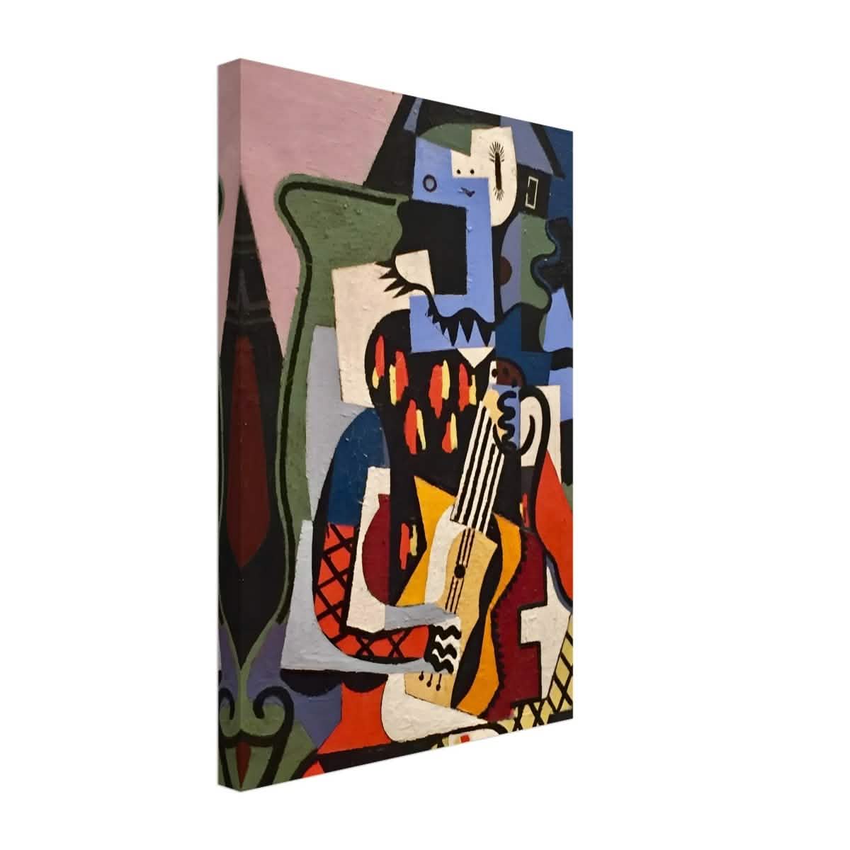 Harlequin Musician by Pablo Picasso - Canvas - 30x45 cm / 12x18″ - Slim