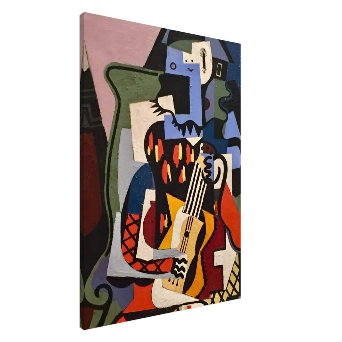Harlequin Musician by Pablo Picasso - Canvas - 70x100 cm / 28x40″ - Slim