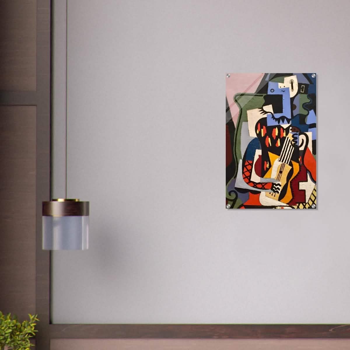 Harlequin Musician by Pablo Picasso - Acrylic Print - 50x75 cm / 20x30″ -