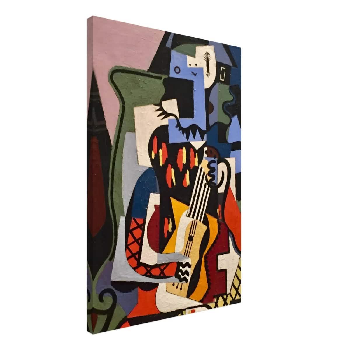 Harlequin Musician by Pablo Picasso - Canvas - 50x75 cm / 20x30″ - Slim