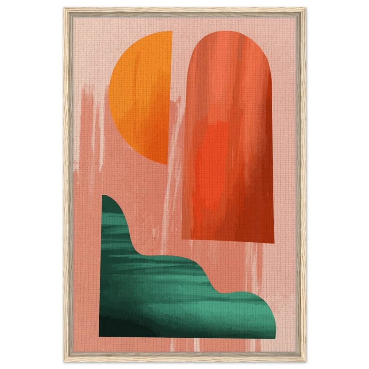 Harmony in Color | Abstract Minimalism | wall art print - Framed Canvas - 30x45 cm / 12x18″ - Wood frame