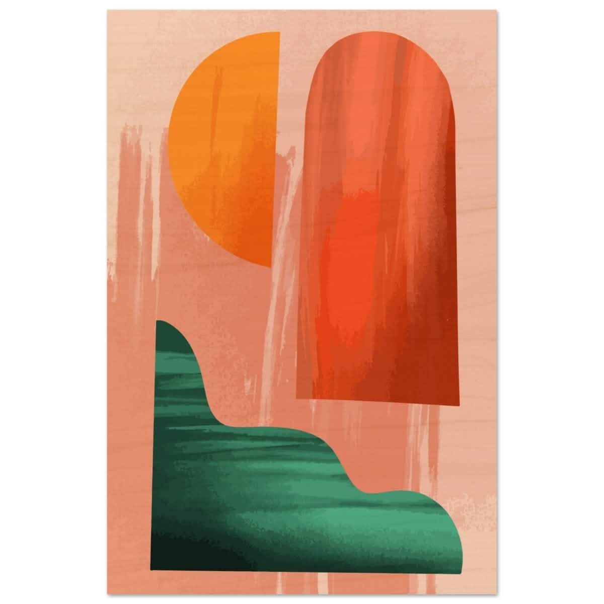 Harmony in Color | Abstract Minimalism | wall art print - Wood Prints - 30x45 cm / 12x18″ -