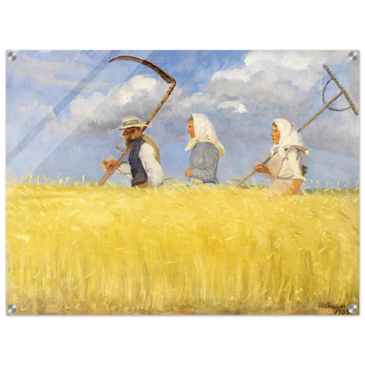 Harvesters by Anna Ancher (1905) | Vintage Art wall art print - Acrylic Print - 60x80 cm / 24x32″ -