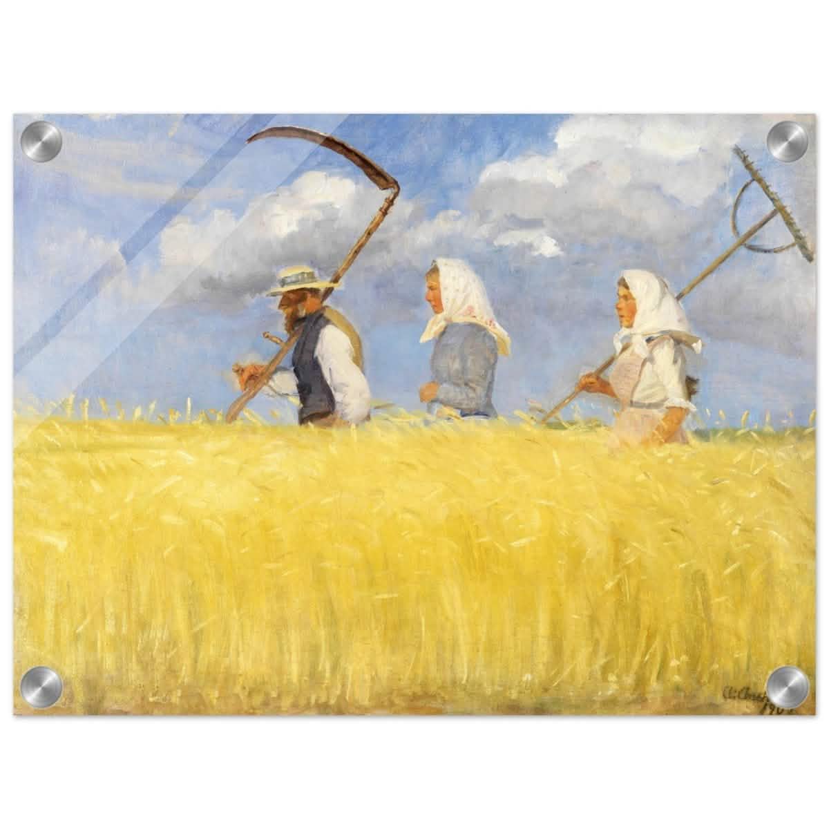 Harvesters by Anna Ancher (1905) | Vintage Art wall art print - Acrylic Print - 30x40 cm / 12x16″ -