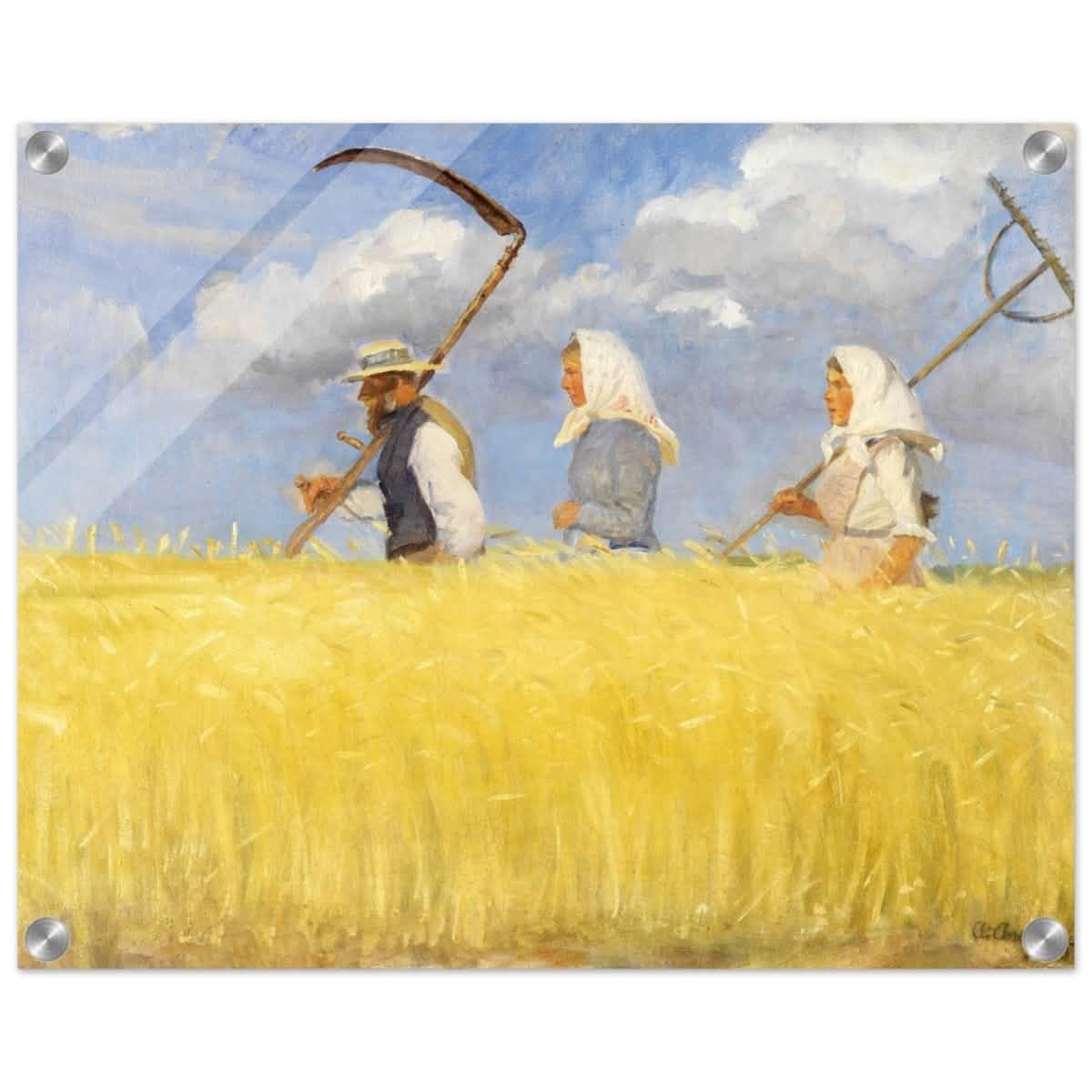 Harvesters by Anna Ancher (1905) | Vintage Art wall art print - Acrylic Print - 40x50 cm / 16x20″ -