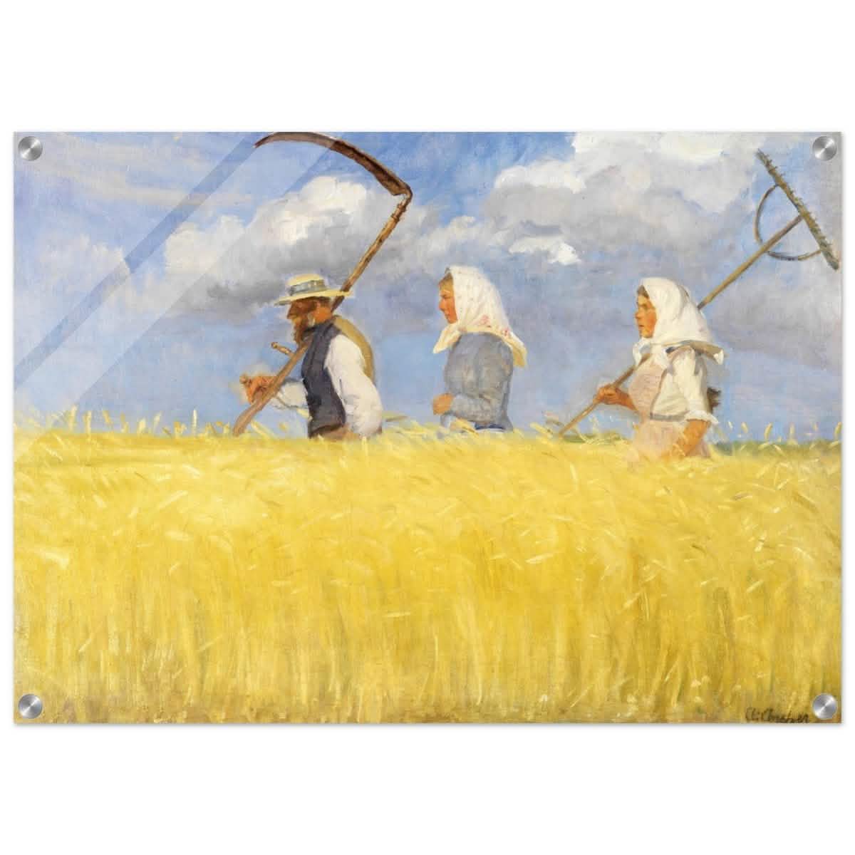 Harvesters by Anna Ancher (1905) | Vintage Art wall art print - Acrylic Print - 50x70 cm / 20x28″ -