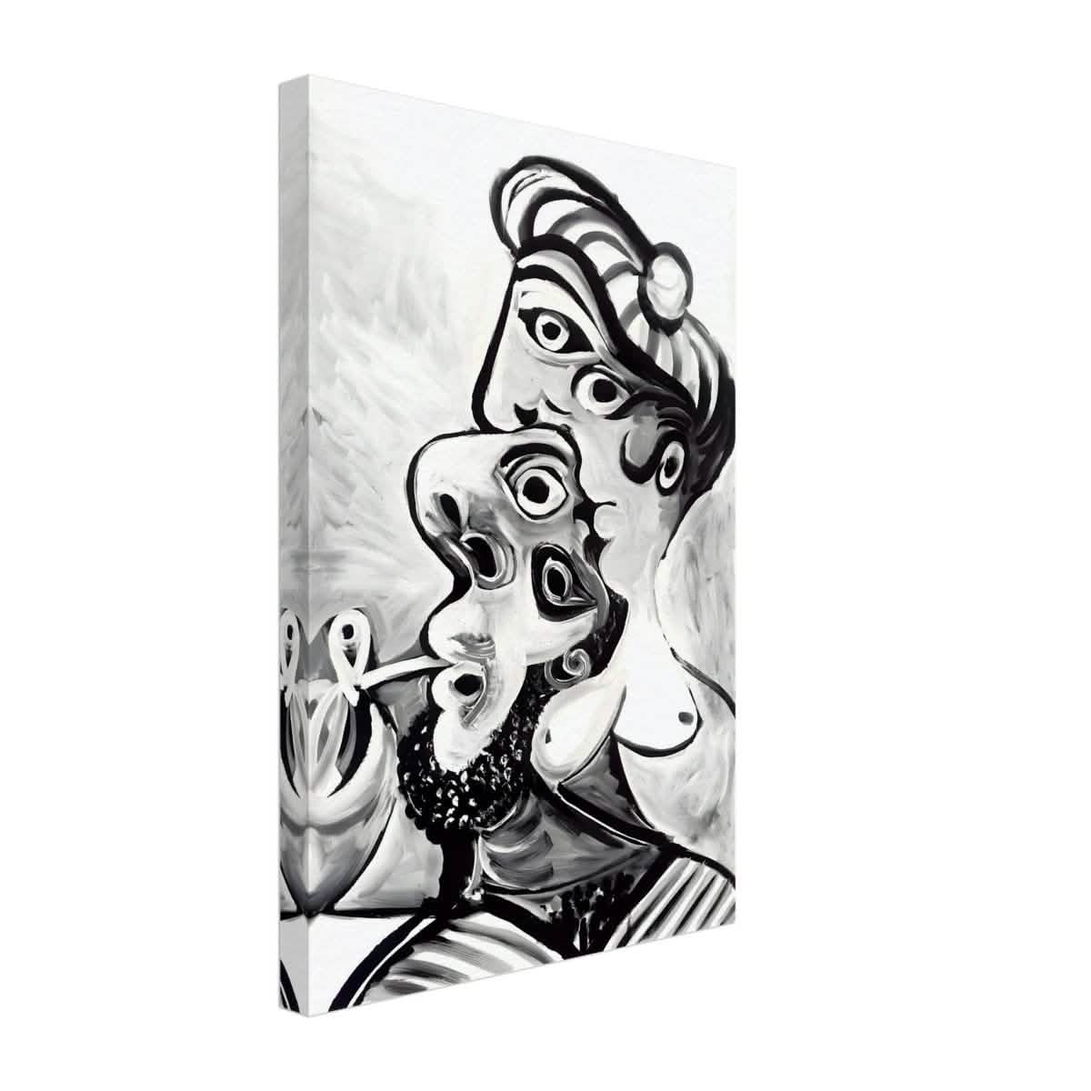 Homme et femme by Pablo Picasso (1969) | Cubism wall art print - Canvas - 30x45 cm / 12x18″ -