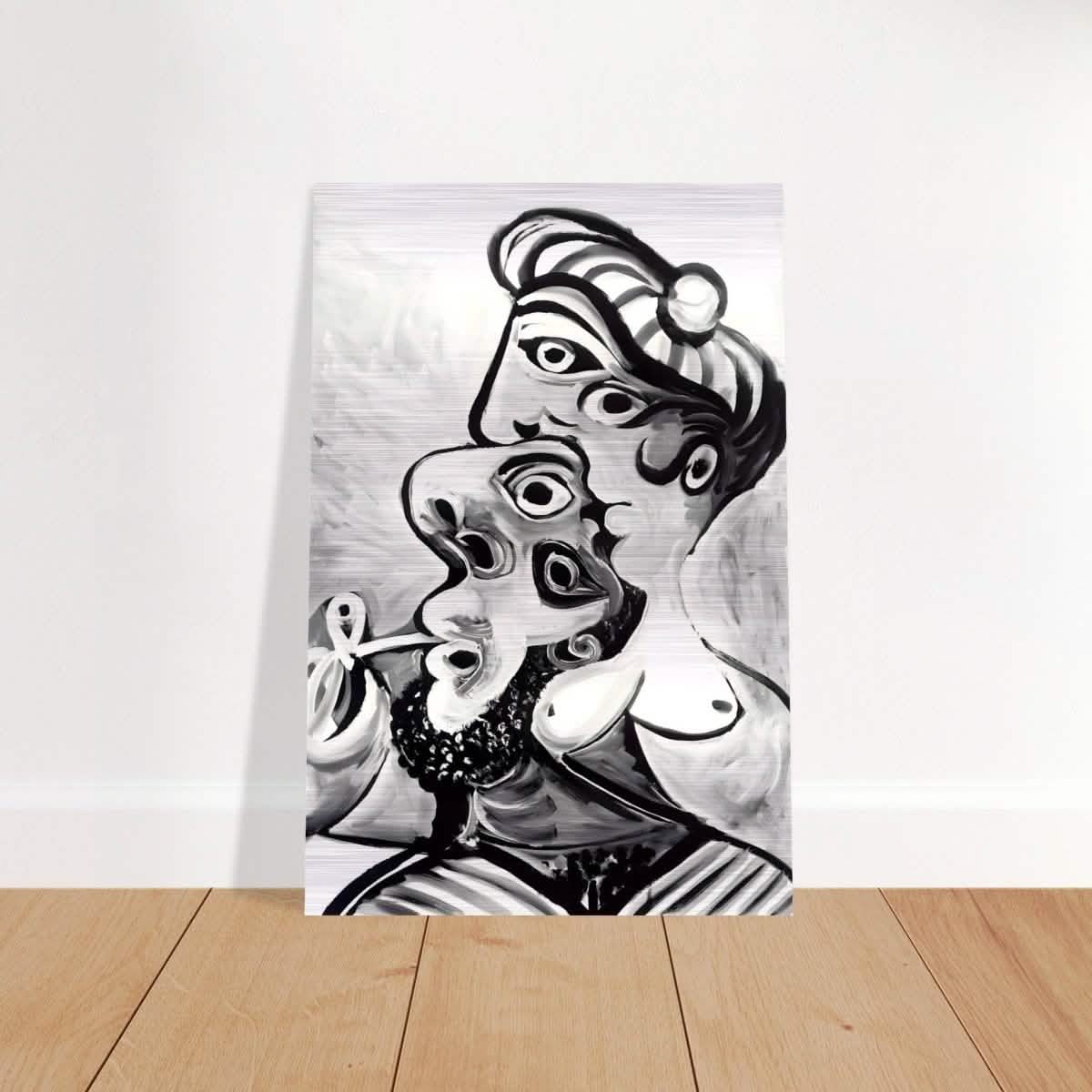Homme et femme by Pablo Picasso (1969) | Cubism wall art print - Brushed Aluminum Print - 30x45 cm / 12x18″ -