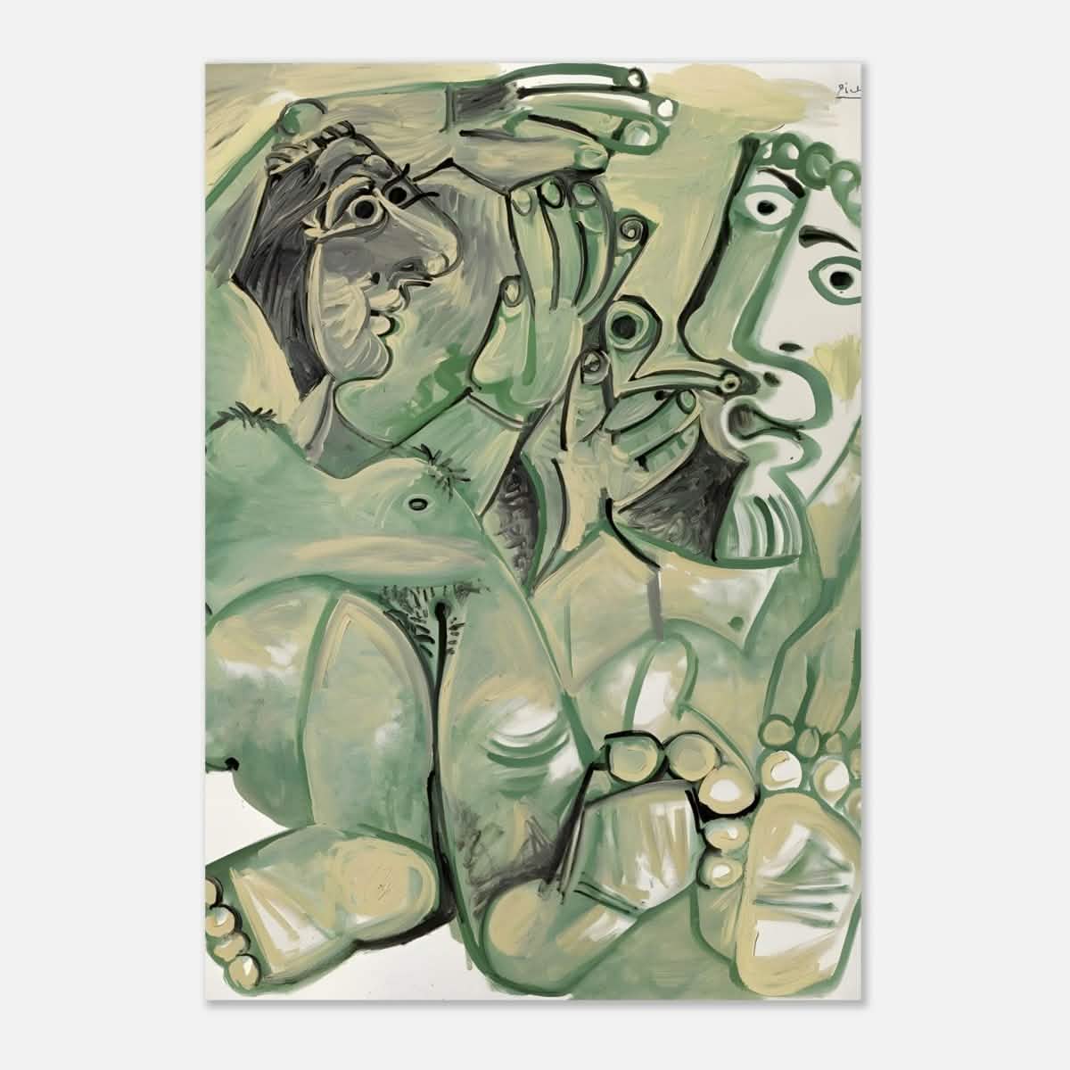 Homme et femme nus by Pablo Picasso 1968 - Aluminum Print - 70x100 cm / 28x40″ -