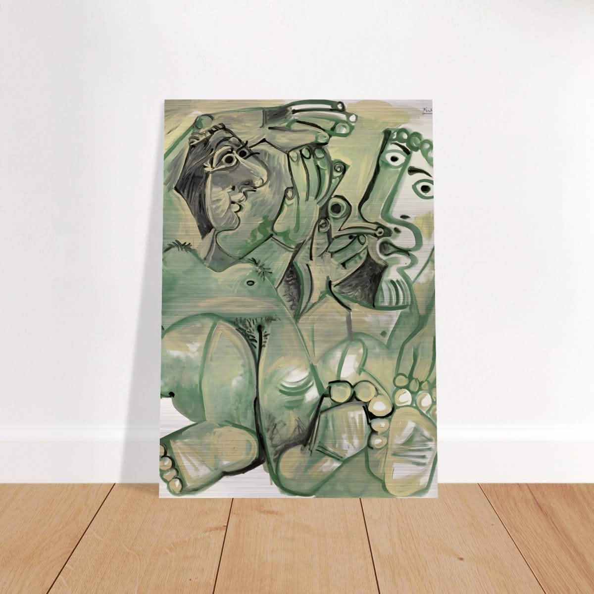 Homme et femme nus by Pablo Picasso 1968 - Brushed Aluminum Print - 70x100 cm / 28x40″ -