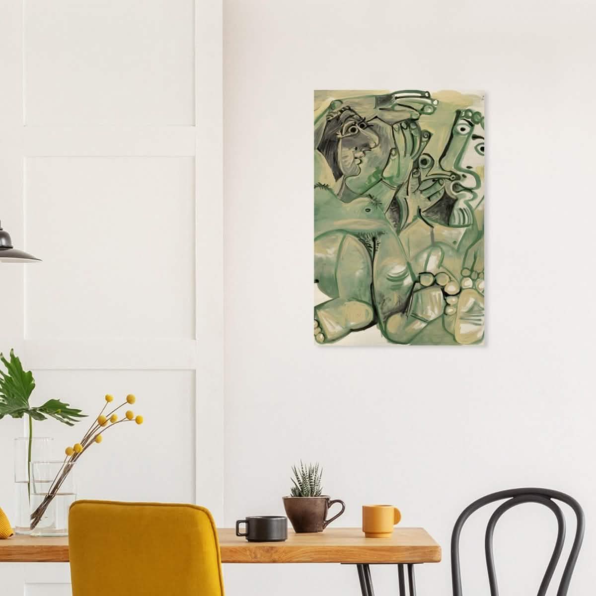 Homme et femme nus by Pablo Picasso 1968 - Wood Prints - 50x75 cm / 20x30″ - 10 mm