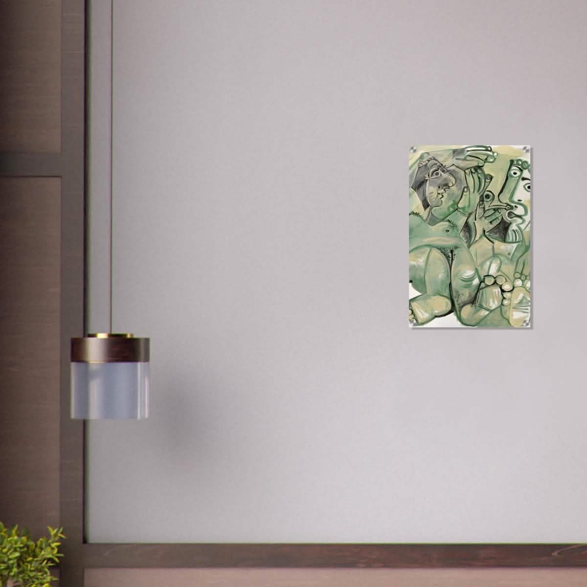 Homme et femme nus by Pablo Picasso 1968 - Acrylic Print - 40x60 cm / 16x24″ -