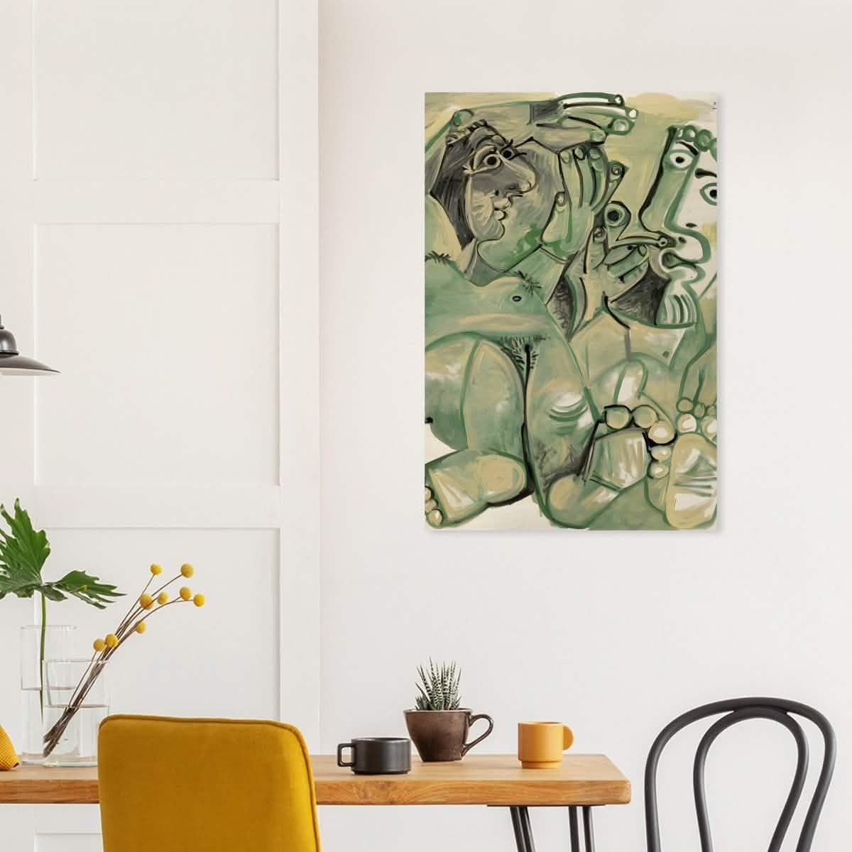 Homme et femme nus by Pablo Picasso 1968 - Wood Prints - 60x90 cm / 24x36″ - 20 mm