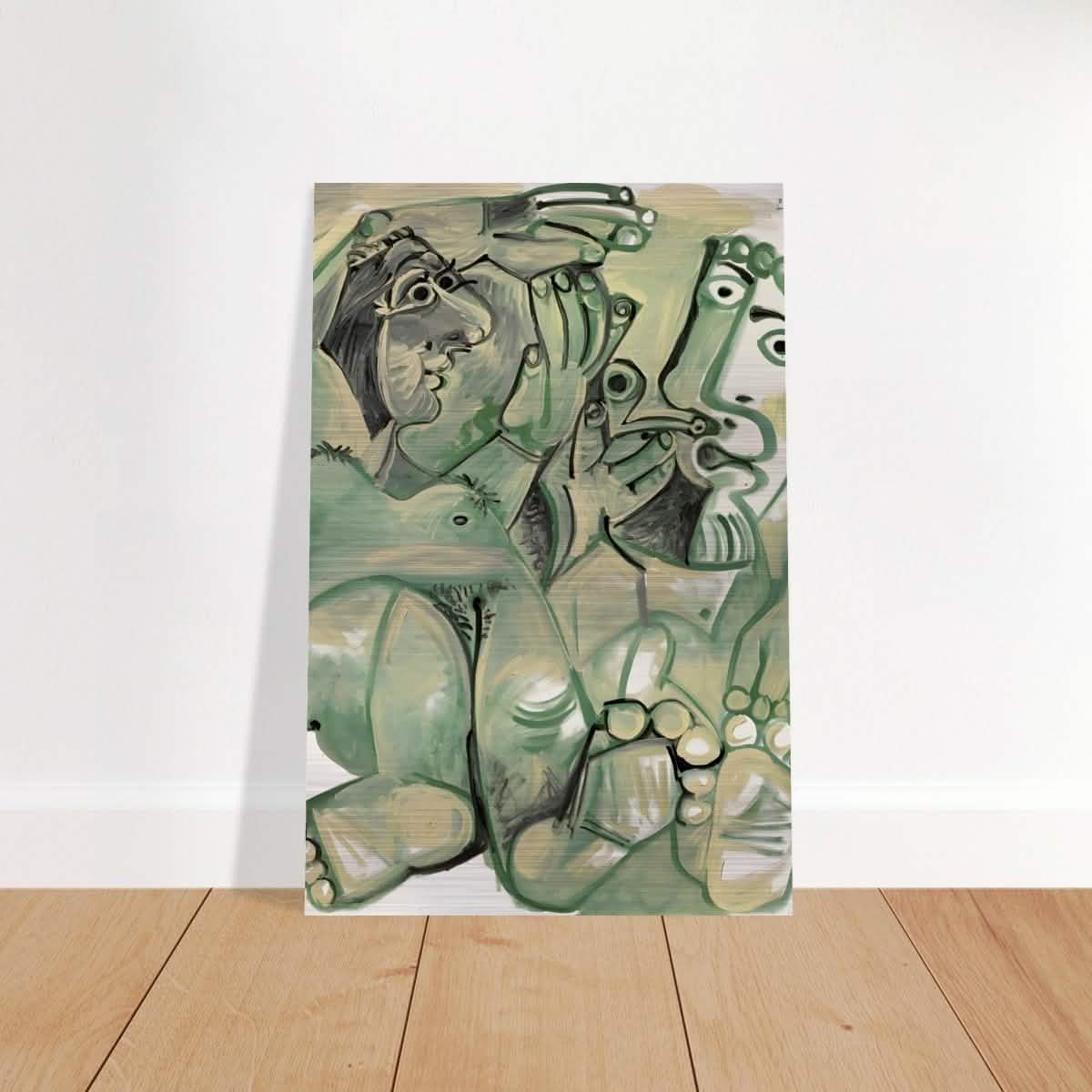 Homme et femme nus by Pablo Picasso 1968 - Brushed Aluminum Print - 30x45 cm / 12x18″ -