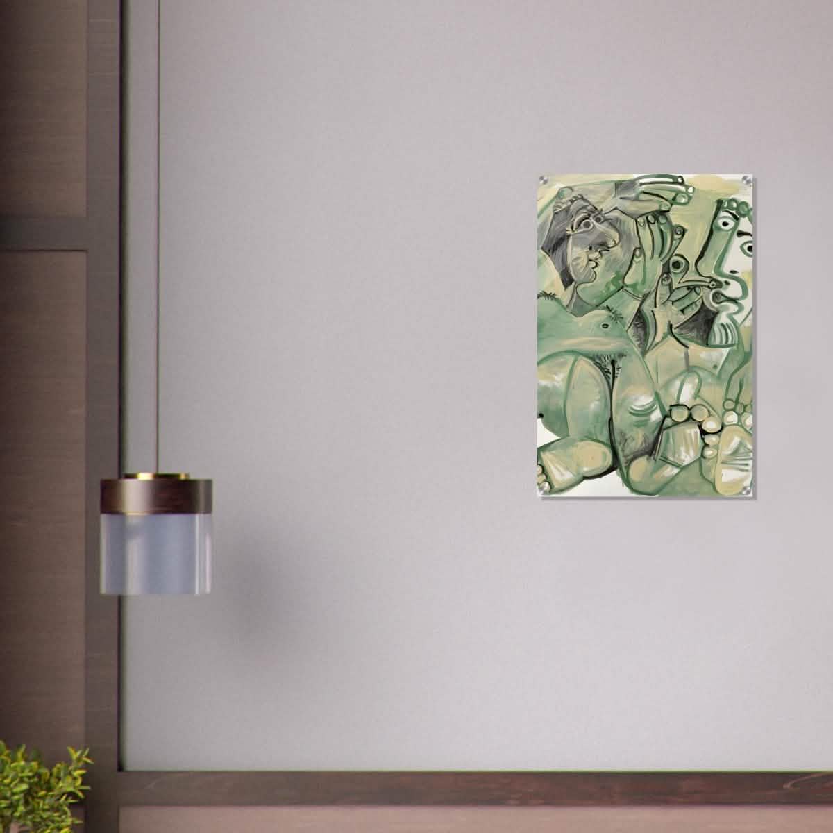 Homme et femme nus by Pablo Picasso 1968 - Acrylic Print - 50x75 cm / 20x30″ -