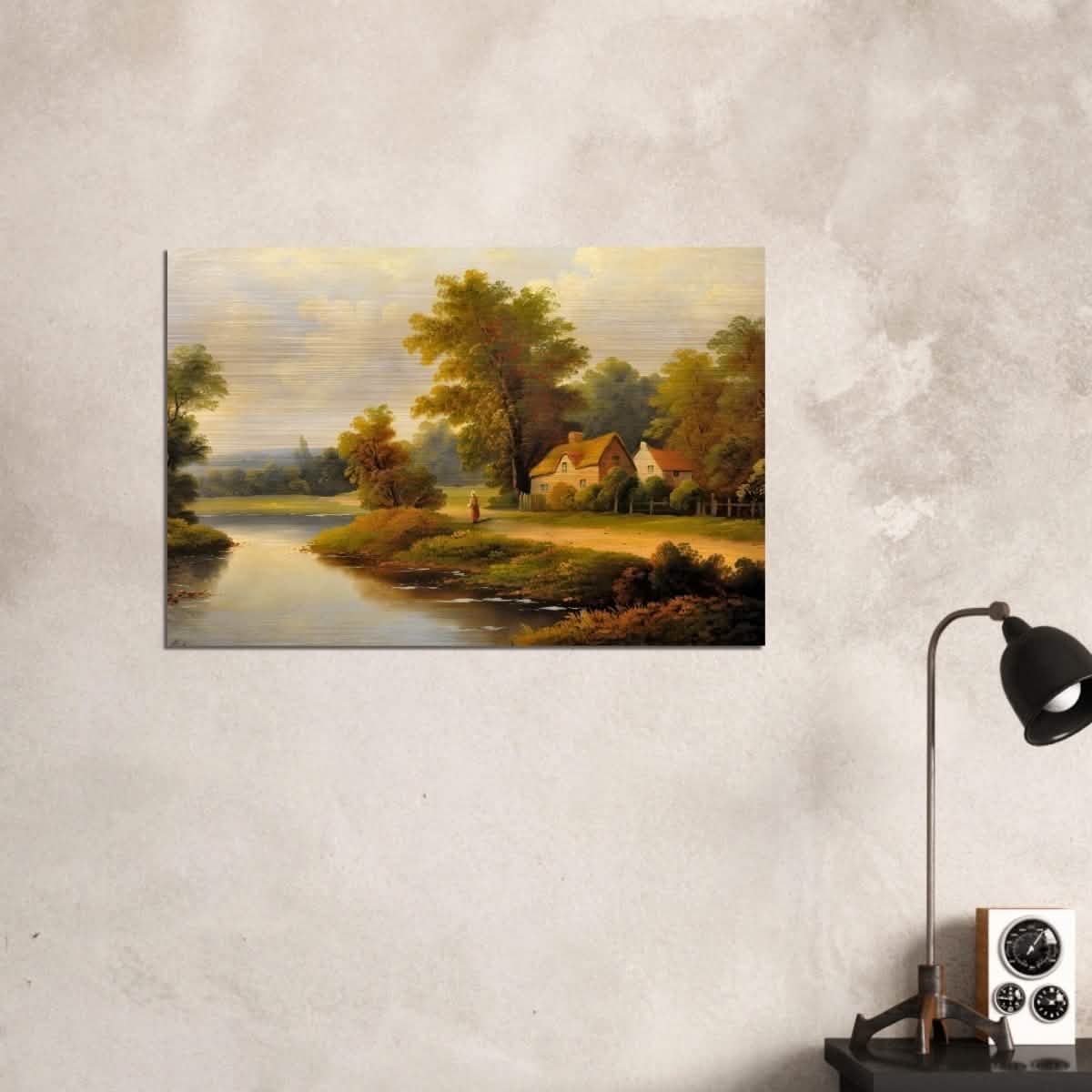 House By The Lake - Brushed Aluminum Print - 60x90 cm / 24x36″ -