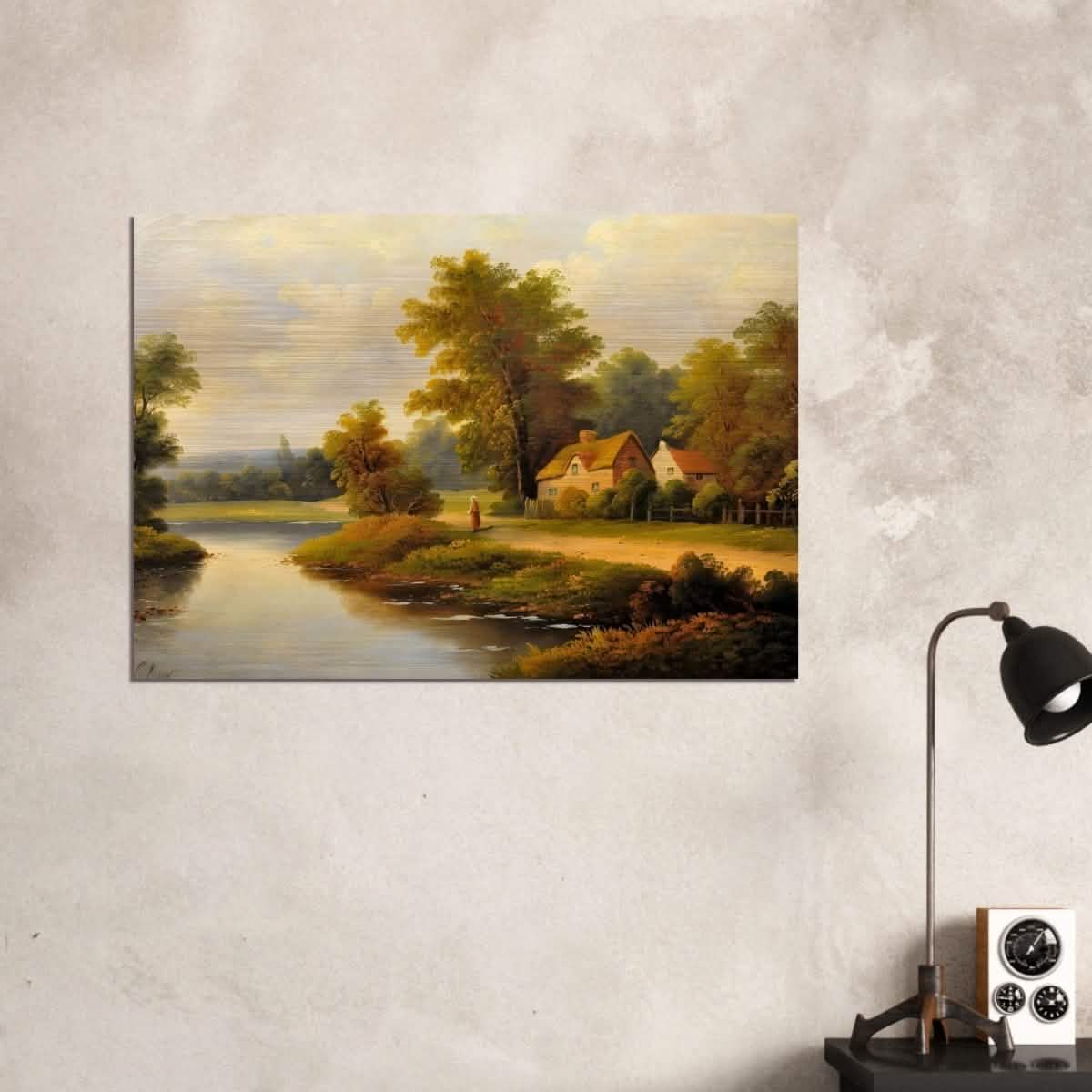 House By The Lake - Brushed Aluminum Print - 70x100 cm / 28x40″ -