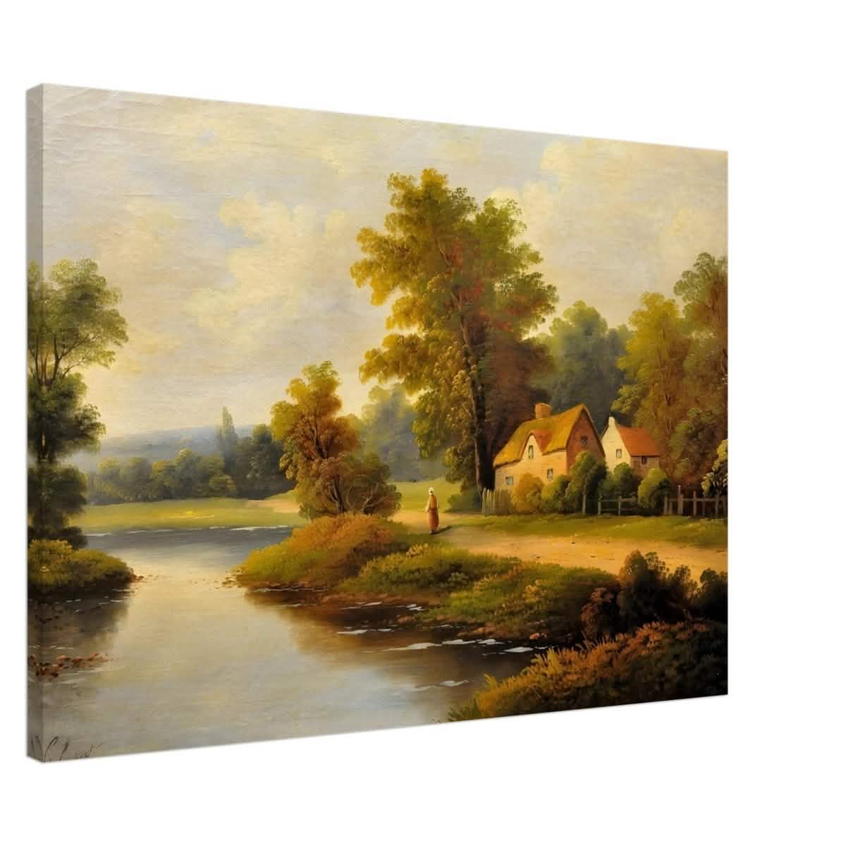 House By The Lake - Canvas - 70x100 cm / 28x40″ - Thick