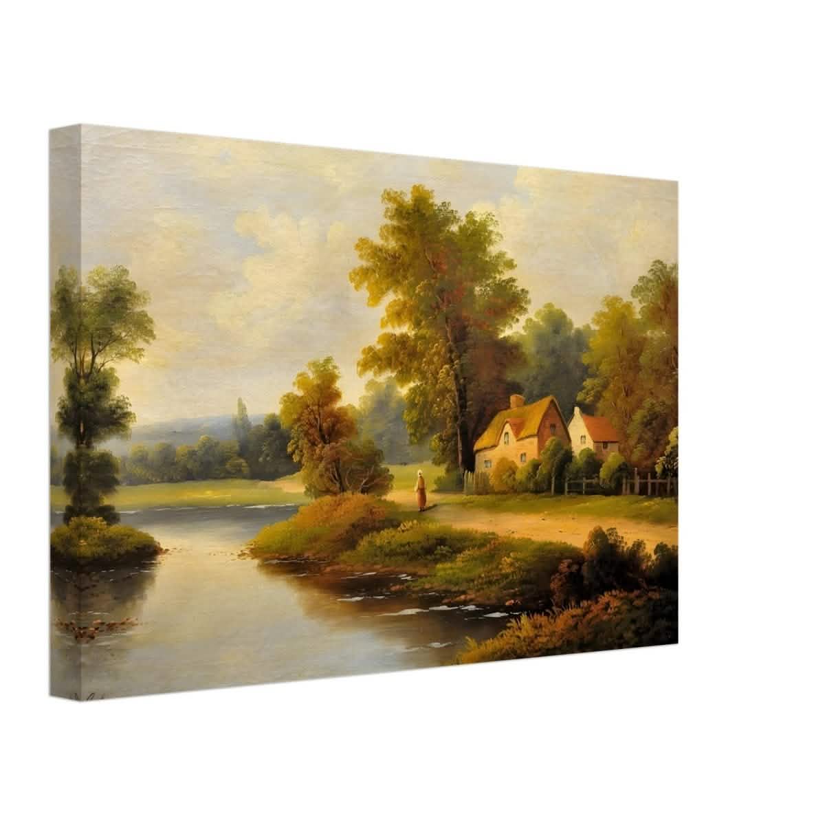 House By The Lake - Canvas - 30x45 cm / 12x18″ - Thick