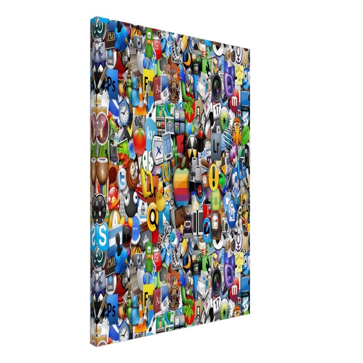 Iconic App Collage | Digital Pop Art - Canvas - 50x75 cm / 20x30″ -