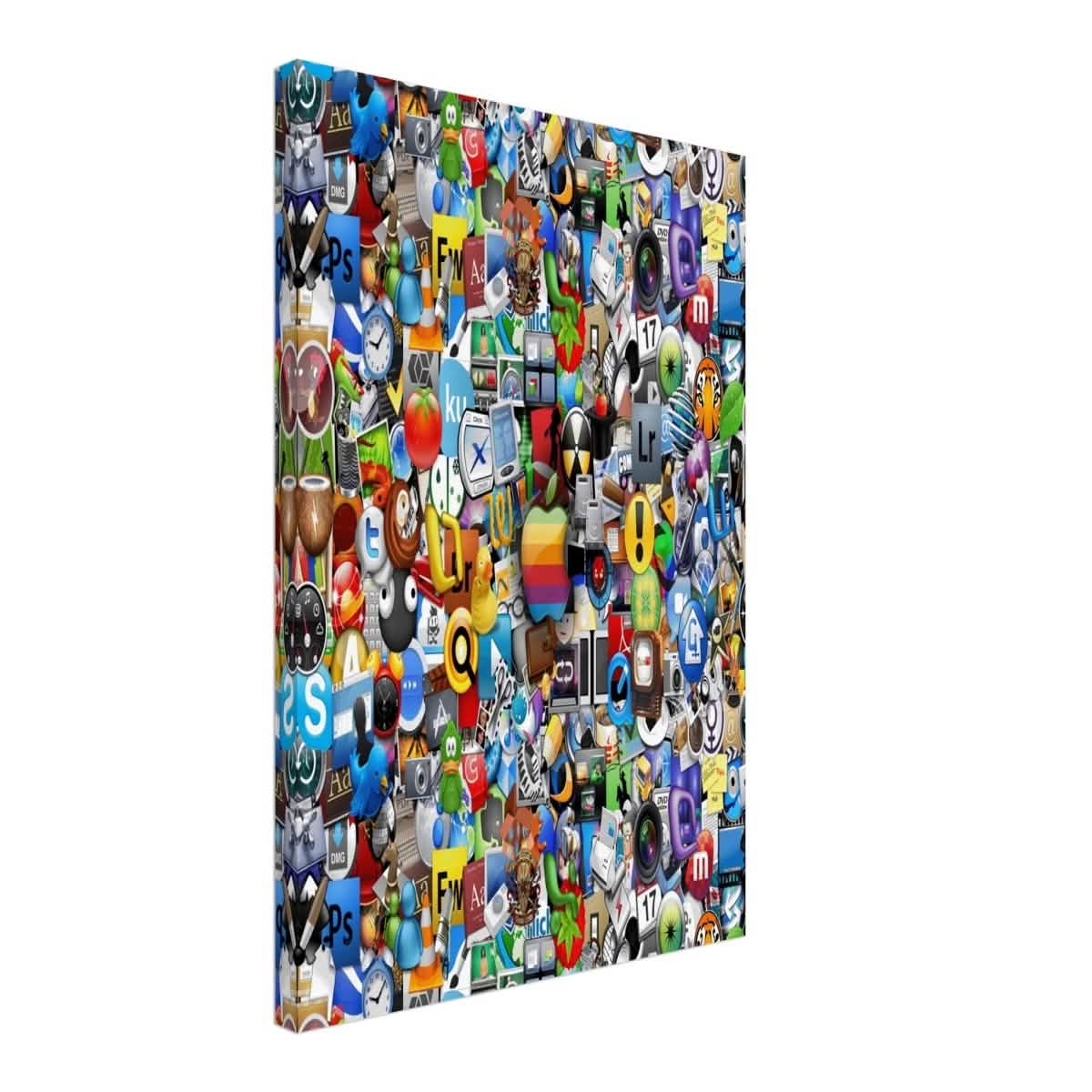 Iconic App Collage | Digital Pop Art - Canvas - 40x60 cm / 16x24″ -
