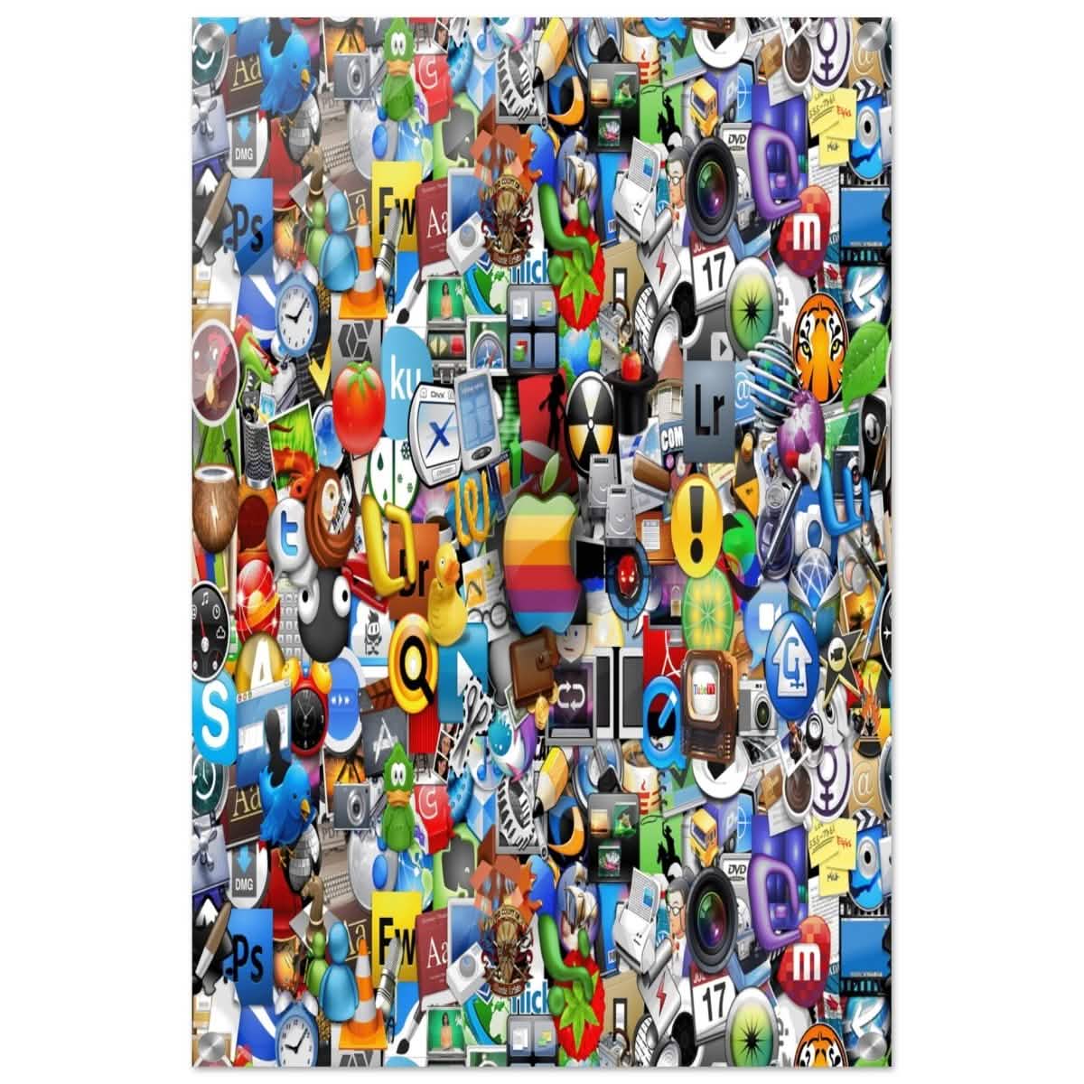 Iconic App Collage | Digital Pop Art - Acrylic Print - 50x75 cm / 20x30″ -