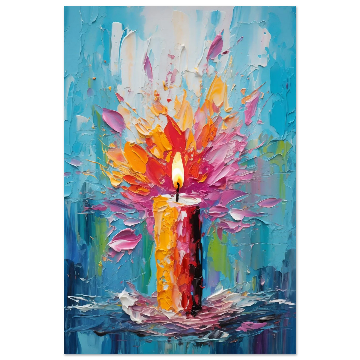 Ignite – Abstract Candle Flame Wall Art Print - Fine Art Poster - 40x60 cm / 16x24″ -