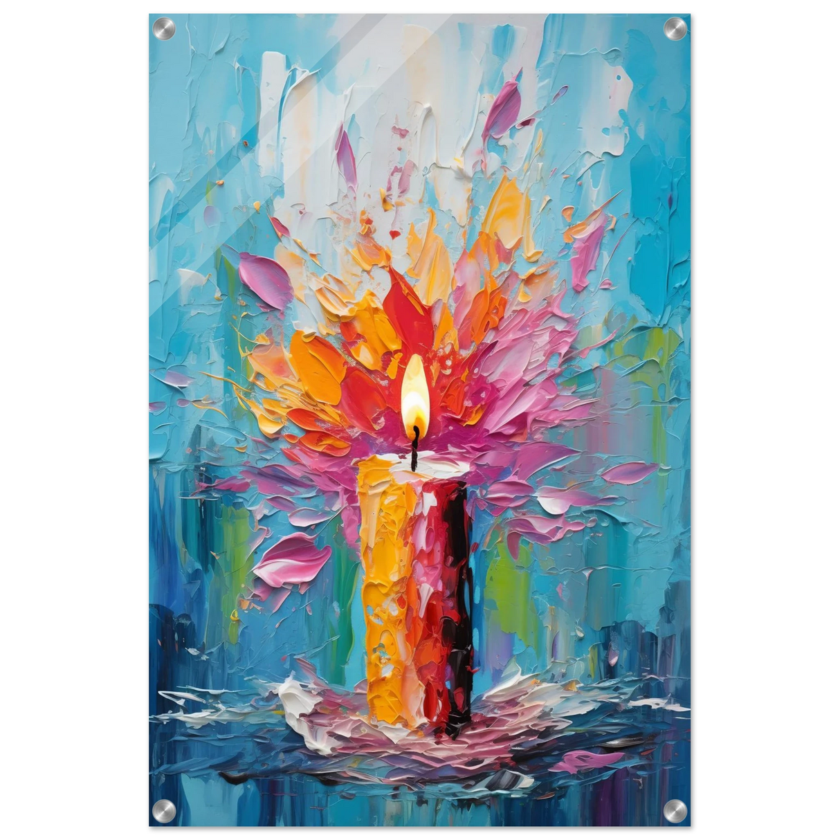 Ignite – Abstract Candle Flame Wall Art Print - Acrylic Print - 50x75 cm / 20x30″ -