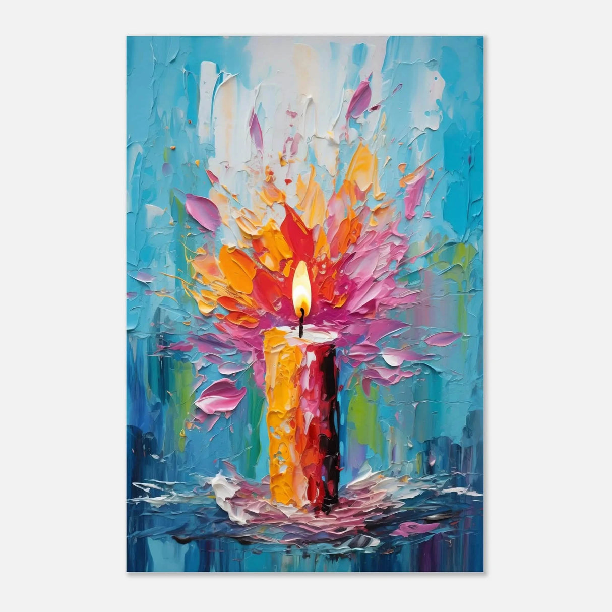 Ignite – Abstract Candle Flame Wall Art Print - Aluminum Print - 60x90 cm / 24x36″ -