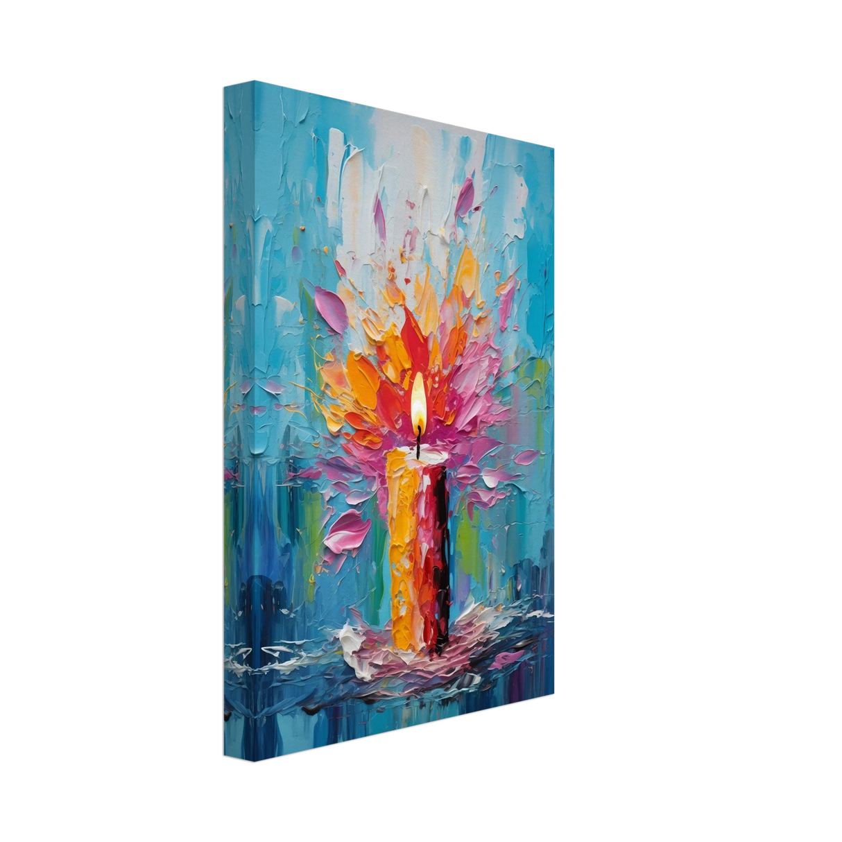Ignite – Abstract Candle Flame Wall Art Print - Canvas - 20x30 cm / 8x12″ -