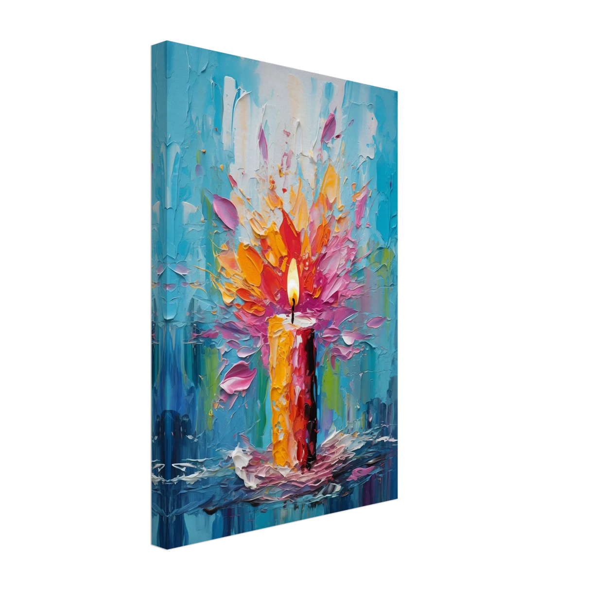 Ignite – Abstract Candle Flame Wall Art Print - Canvas - 30x45 cm / 12x18″ -