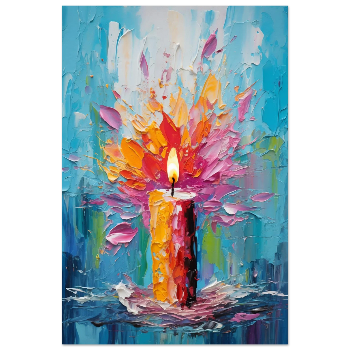 Ignite – Abstract Candle Flame Wall Art Print - Fine Art Poster - 30x45 cm / 12x18″ -