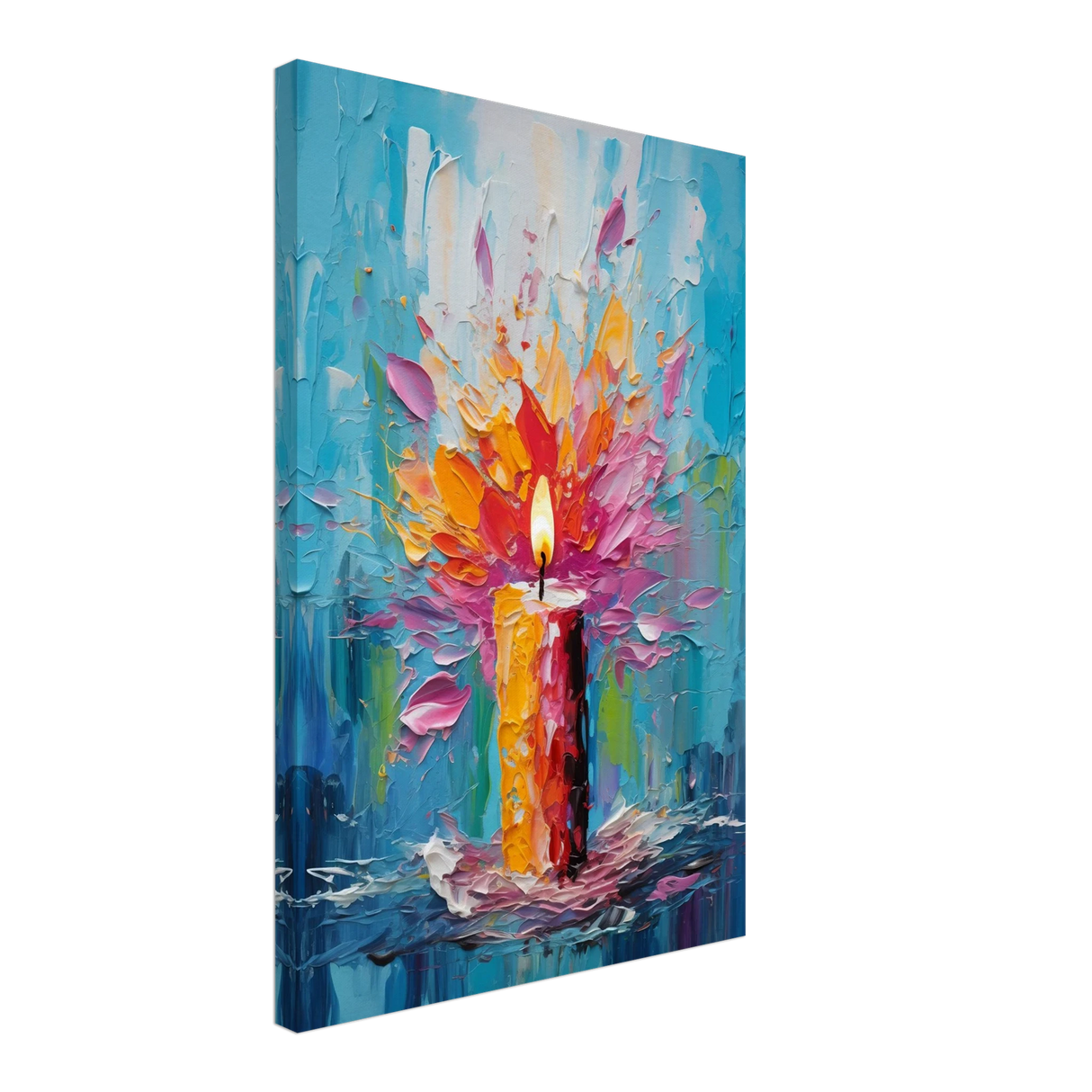 Ignite – Abstract Candle Flame Wall Art Print - Canvas - 40x60 cm / 16x24″ -