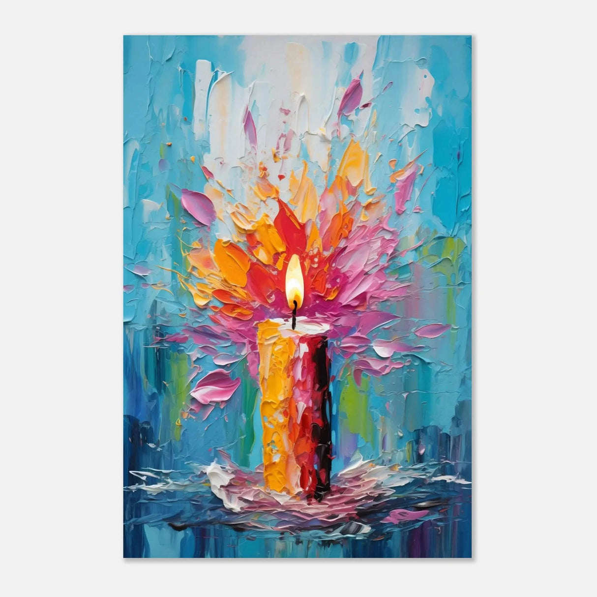 Ignite – Abstract Candle Flame Wall Art Print - Aluminum Print - 40x60 cm / 16x24″ -