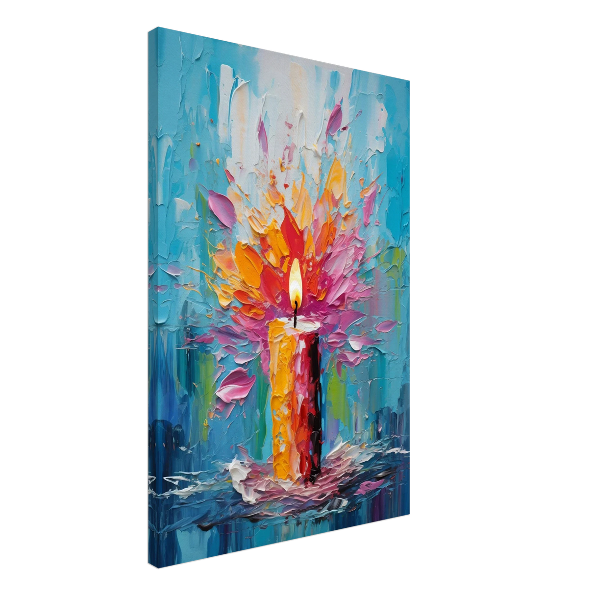 Ignite – Abstract Candle Flame Wall Art Print - Canvas - 50x75 cm / 20x30″ -