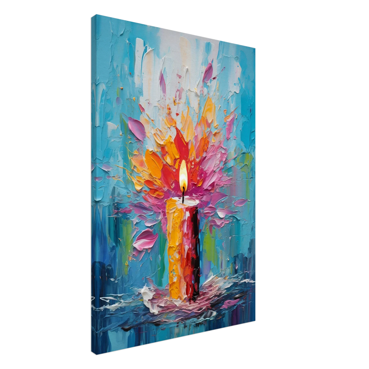 Ignite – Abstract Candle Flame Wall Art Print - Canvas - 60x90 cm / 24x36″ -