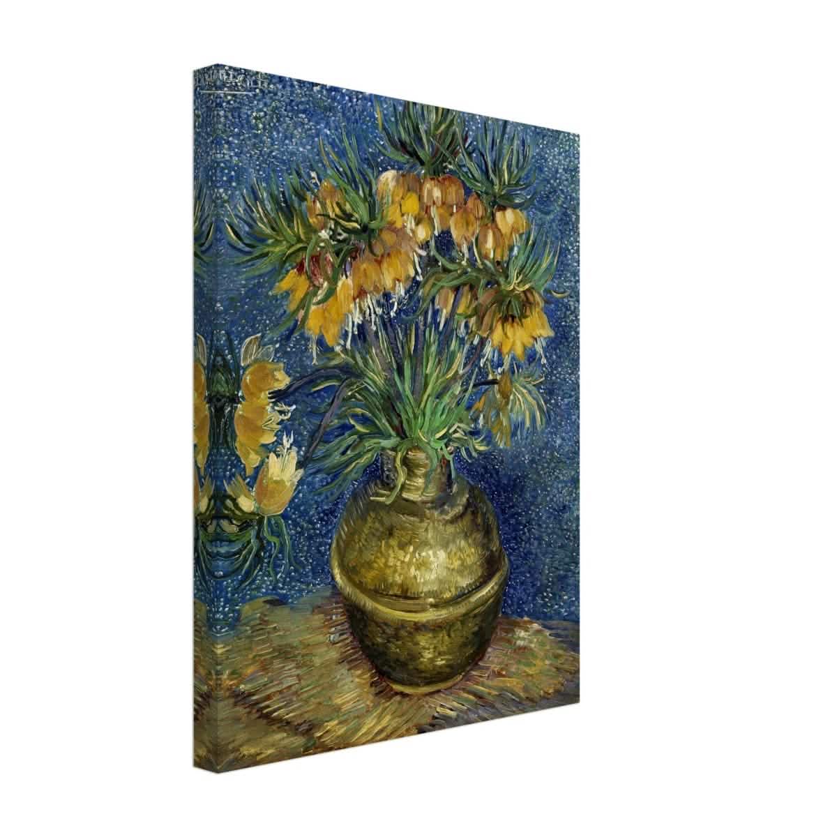 Imperial Fritillaries in a Copper Vase (1887) by Vincent van Gogh | Vintage wall art print - Canvas - 30x40 cm / 12x16″ -