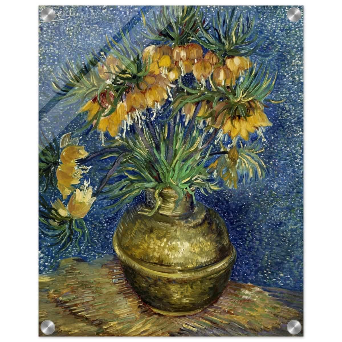 Imperial Fritillaries in a Copper Vase (1887) by Vincent van Gogh | Vintage wall art print - Acrylic Print - 40x50 cm / 16x20″ -