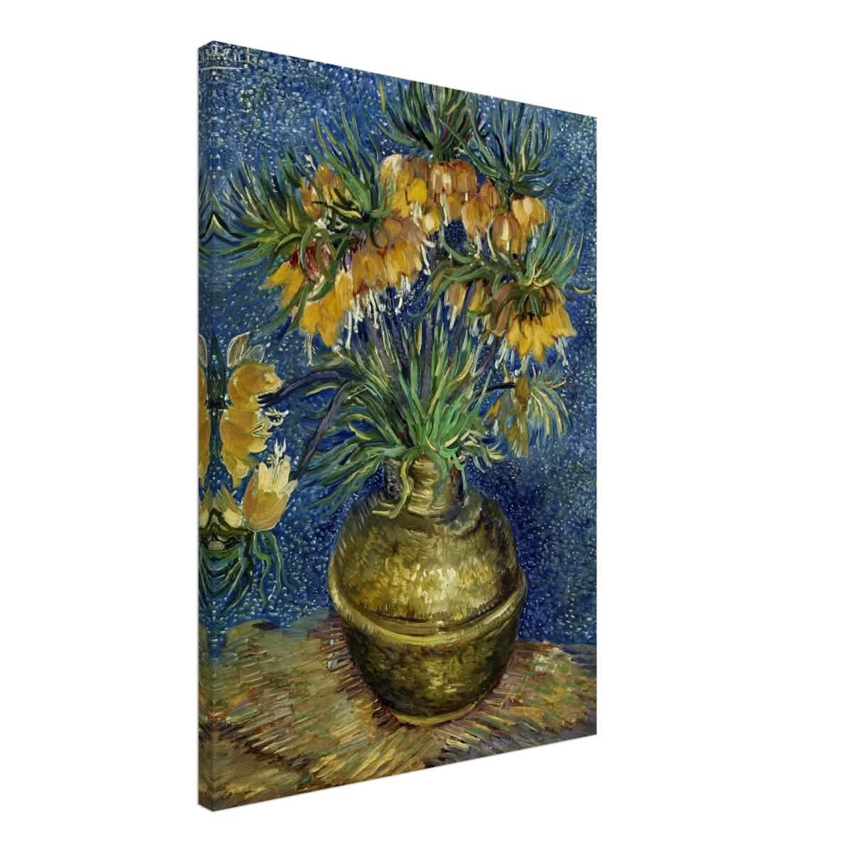 Imperial Fritillaries in a Copper Vase (1887) by Vincent van Gogh | Vintage wall art print - Canvas - 50x70 cm / 20x28″ -