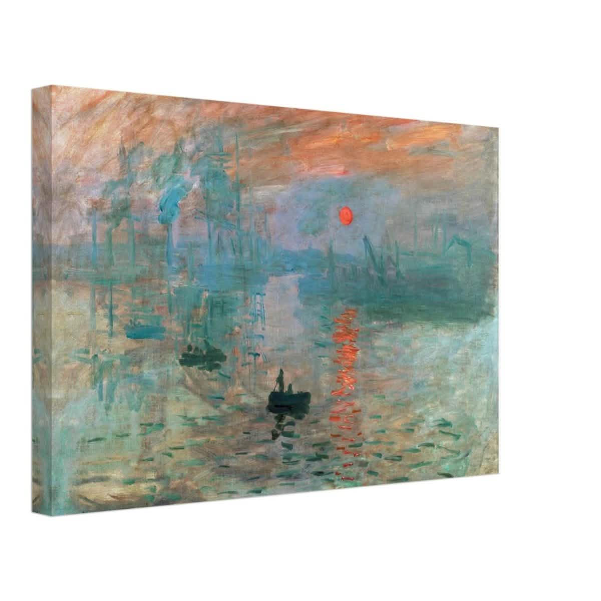 Impression Sunrise by Claude Monet - Canvas - 30x45 cm / 12x18″ - Slim