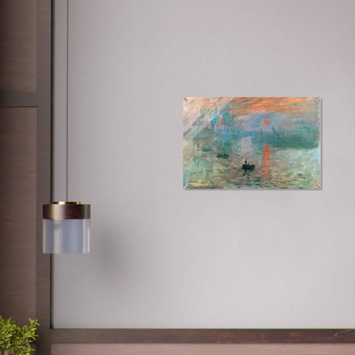 Impression Sunrise by Claude Monet - Acrylic Print - 50x75 cm / 20x30″ -